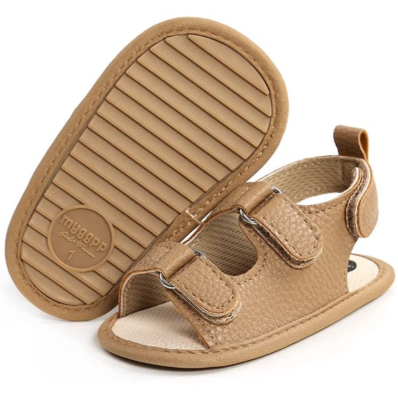 Infant Baby Girl Boy Sandals unisex Comfort Premium Summer Outdoor Casual Beach Shoes with Flower Bowknot Anti Slip Rubber Sole Newborn Toddler Prewalker First Walking Shoes