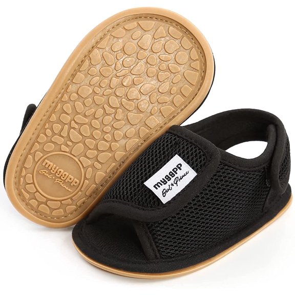 Infant Baby Girl Boy Sandals unisex Comfort Premium Summer Outdoor Casual Beach Shoes with Flower Bowknot Anti Slip Rubber Sole Newborn Toddler Prewalker First Walking Shoes