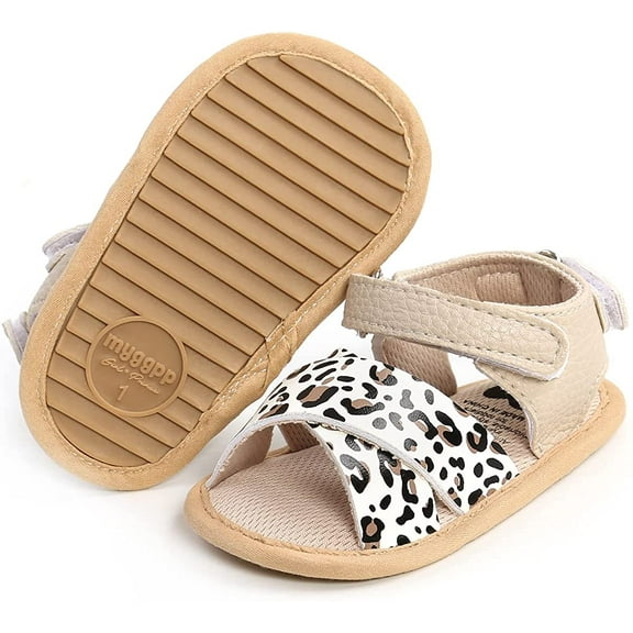 Infant Baby Girl Boy Sandals unisex Comfort Premium Summer Outdoor Casual Beach Shoes with Flower Bowknot Anti Slip Rubber Sole Newborn Toddler Prewalker First Walking Shoes