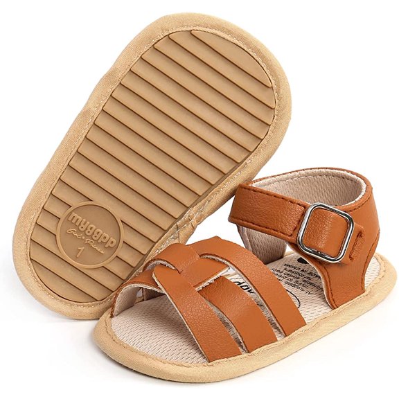 Infant Baby Girl Boy Sandals unisex Comfort Premium Summer Outdoor Casual Beach Shoes with Flower Bowknot Anti Slip Rubber Sole Newborn Toddler Prewalker First Walking Shoes