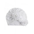 thumbnail image 1 of Infant Baby Girl Caps Soft Cute Flower Pearl Design Hat Turban Elastic Cap, 1 of 1