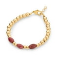 thumbnail image 1 of Infant/Baby Girl/Child Bracelet With 14kt Gold Filled Beads, Rice Rhodonite Beads (B2129-G), 1 of 3