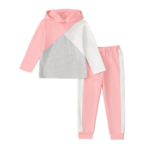 Infant Baby Girl Clothes Baby Girl Outfits Hooded Long Sleeve Tops Pants Set 1-2T Baby Girl Fall Clothing Outfits Pink