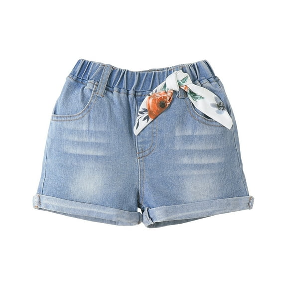 Infant Baby Girl Clothes Baby Girl Summer Shorts Baby Girls Jeans Shorts Denim Shorts Blue 6-9 Months