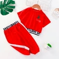 thumbnail image 1 of Baby Girl Clothes Girl Outfits Cotton Letter Print Casual 2PC Set Summer Clothes for 5-6 Years, 1 of 2
