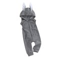 thumbnail image 1 of Infant Baby Girl Easter Romper Sleeveless Zipper Up Front Pocket 3D Rabbit Ear Jumpsuit Hooded Bodysuit, 1 of 8