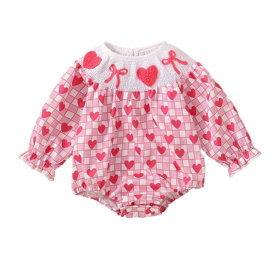 Girl Outfits Love Summer Rompers Long Sleeve Toddler Clothes Baby Girl Outfits 6-12 Months Cute boys' and girls' clothing