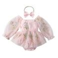 thumbnail image 1 of Infant Baby Girl Photoshoot Clothes Flower Mesh Romper Dress Cake Smash Princess Jumpsuit 1-18M, 1 of 5