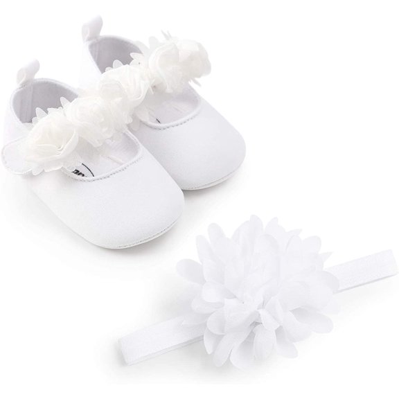 Infant Baby Girl Shoes Baby Mary Jane Flats Princess Wedding Dress Shoes Crib Shoe for Newborns,Infants,Babies