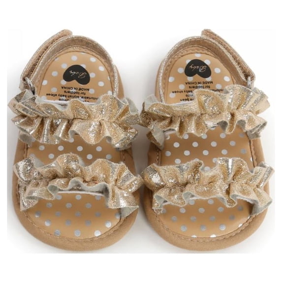 Infant Baby Girl Shoes Summer Baby Sandals Toddler Kids Solid Color Floral Party Princess Beach Shoes for 0-18M