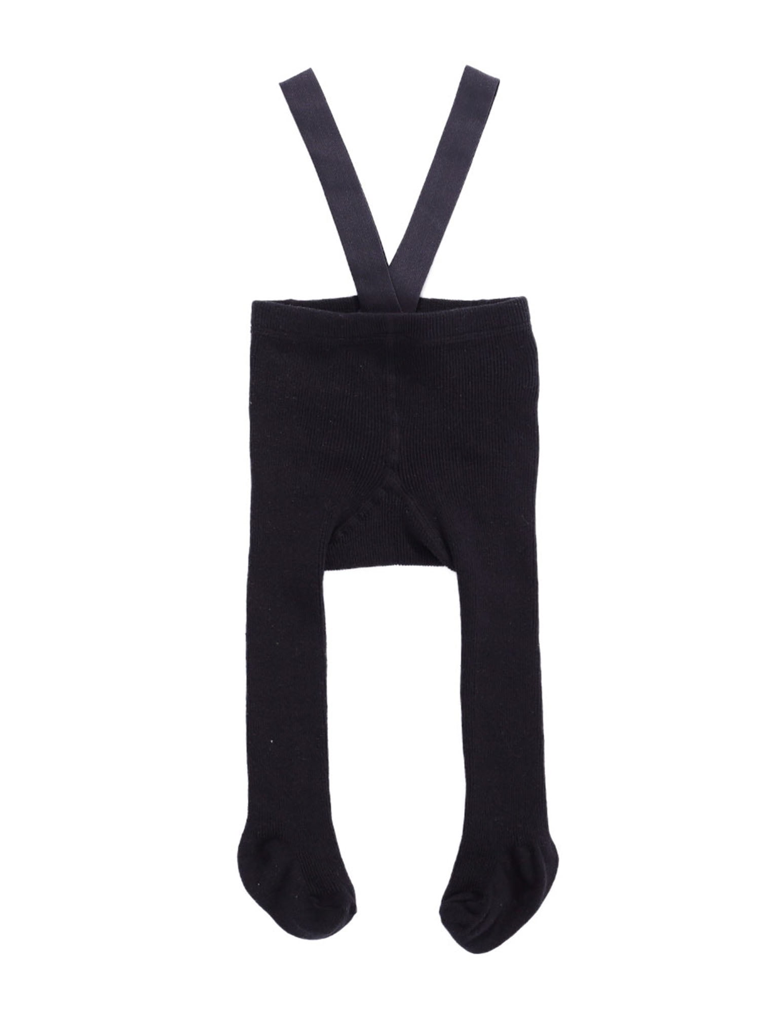 Spring Color Hosiery Infant Baby Girl Suspender Pantyhose Solid Color High Waist Ribbed Knit ...