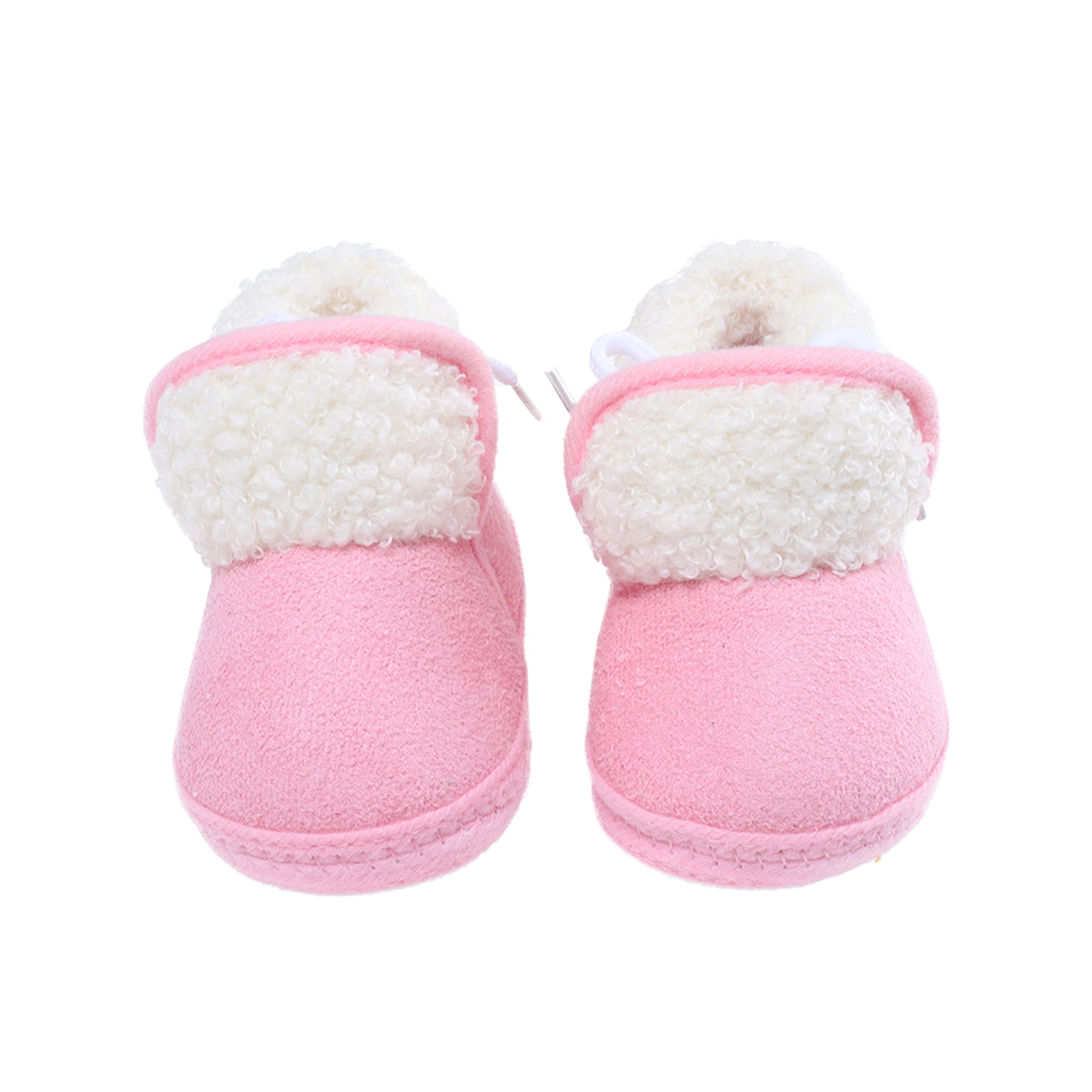 Infant Baby Girls Boots Winter Sole Fluffy Non Slip Shoes