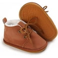 thumbnail image 1 of Infant Baby Girls Boys Booties Winter Newborn Warm Fur Lining Non-slip Soft Rubber Sole Newborn First Toddler Boots., 1 of 7