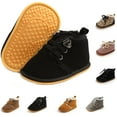 thumbnail image 1 of Infant Baby Girls Boys Booties Winter Newborn Warm Fur Lining Non-slip Soft Rubber Sole Newborn First Toddler Boots., 1 of 6