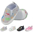 thumbnail image 1 of Infant Baby Girls Boys Canvas Shoes Soft Sole Toddler Slip On Newborn Crib Moccasins Casual Sneaker Austin Boy's Flat Lazy Loafers First Walkers Skate Shoe, 1 of 6