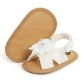 thumbnail image 1 of Infant Baby Girls Boys Sandals Summer Bowknot Crib Shoes Toddler Pu Leather Flower Soft Rubber Sole Dress Flats First Walker Shoes, 1 of 10