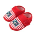 thumbnail image 1 of Infant Baby Girls Boys Shoes Soft Sole Toddler Slip On Newborn Check Letter Print Crib Moccasins Casual Sneaker First Walkers Loafers Flats for 0-18 Months, 1 of 6