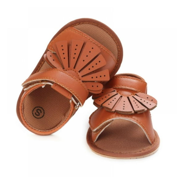 Infant Baby Girls Boys Soft Summer Sandals Casual Dress Shoe Flower Tassel Anti Slip Rubber Sole Outdoor Flats Toddler First Walker