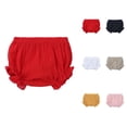thumbnail image 1 of Baby Girls Boys Solid Spring Summer Bloomers Ruffle Shorts Clothes Lightweight Breathable Diaper Cover Shorts for Daily Wear, 1 of 7