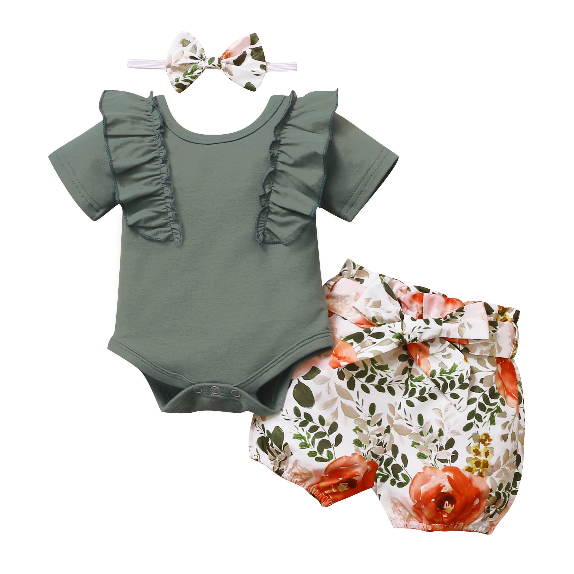 Infant Baby Girls Clothes 9 Months Baby Girls Summer Short Outfit Sets ...