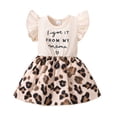 thumbnail image 1 of Infant Baby Girls Clothes Baby Girls Dress 6-12 Months Girls Sleeveless Round Neckline Letter Print Dress Apricot, 1 of 6