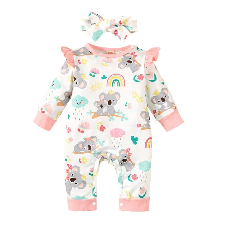 Infant Baby Girls Clothes Baby Girls One-piece Romper Bodysuit