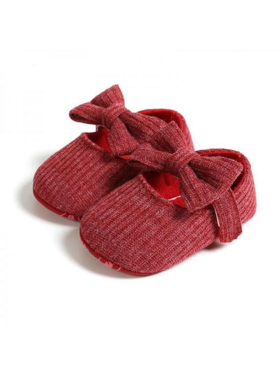Infant Baby Girls Cozy Fleece Booties Soft Bottom Warm Cartoon Socks Newborn Crib Shoes