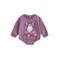 thumbnail image 1 of Infant Baby Girls Halloween Clothes Ghost Letter Long Sleeve Sweatshirt Romper Bodysuit Fall Holiday Clothes 0-24M, 1 of 8