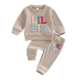 thumbnail image 1 of Infant Baby Girls Hoodie Sweatsuit Outfit Set Toddler Long Sleeve Sweatshirt Tops + Pants 0-4 Years, 1 of 9