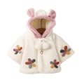 thumbnail image 1 of Infant Baby Girls Jacket Cute Valentines Coat Hooded Button Up Winter Warm Top Size 3-6 Months, 1 of 3