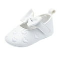 thumbnail image 1 of Infant Baby Girls Mary Jane Flats Bow Non-Slip Soft Sole Princess Toddler First Walkers Sneaker Wedding Dress Shoes 0-15 Months, 1 of 6
