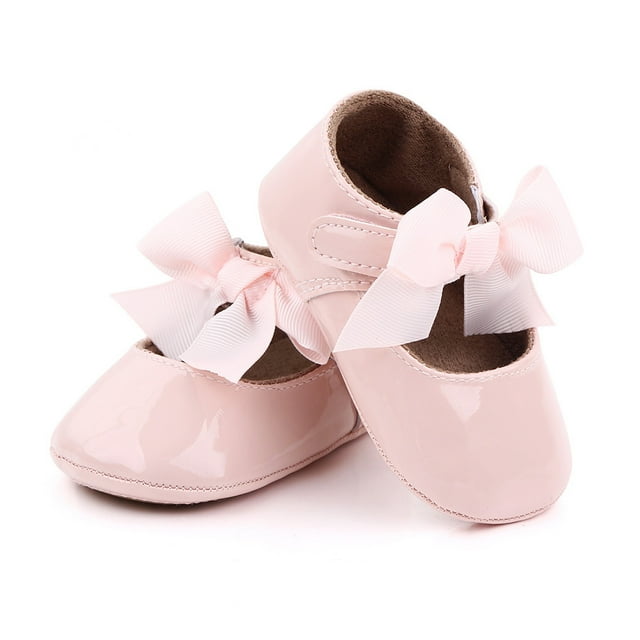 Infant Baby Girls Mary Jane Flats Dress Shoes Bowknot Princess Wedding