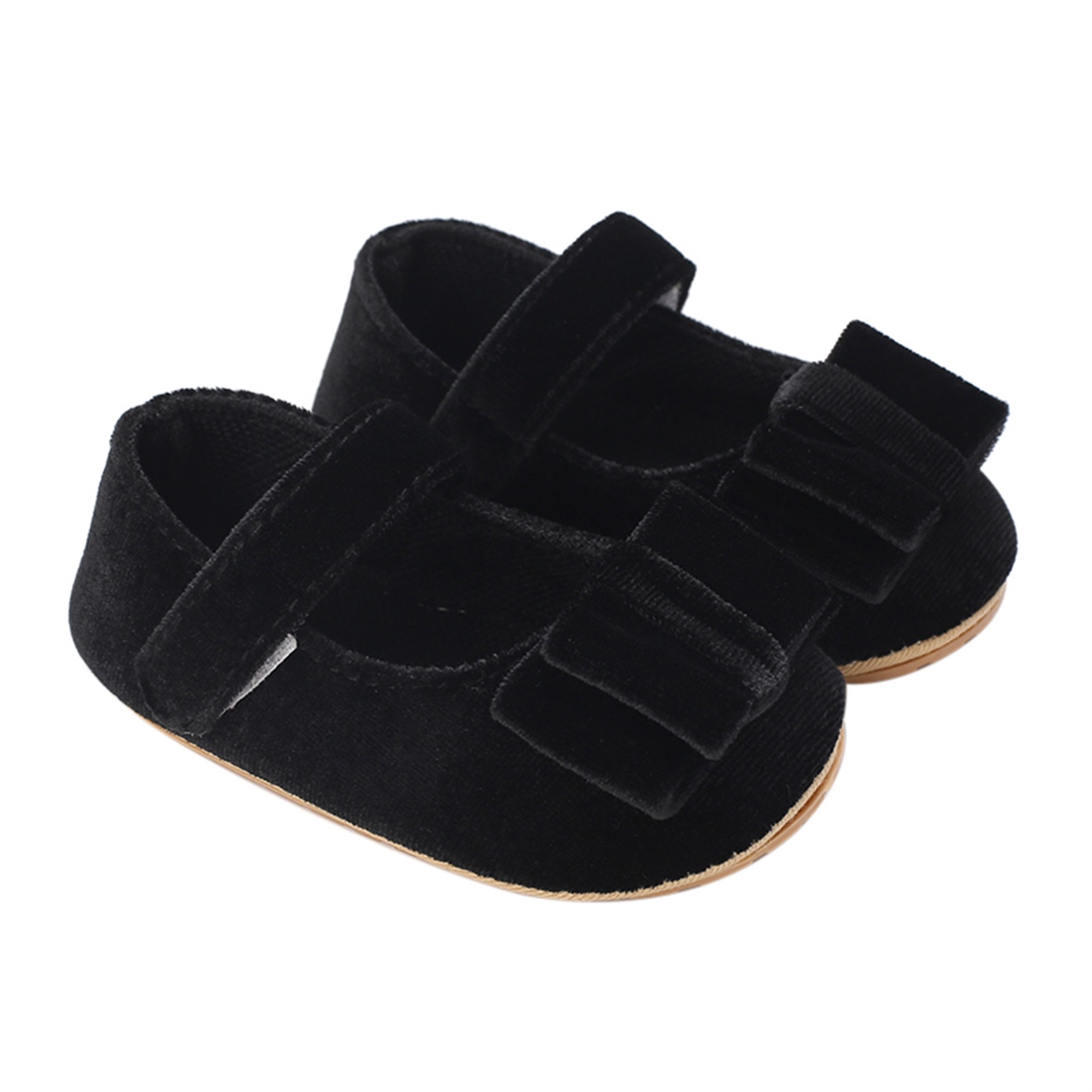 Baby Flatsy Infant Baby Girls Mary Jane Flats Rubber Sole Non-Slip Bow Knot ...