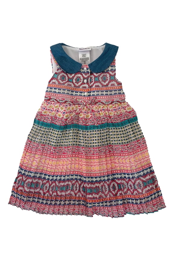 Infant & Baby Girls Mixed Floral Accordion Pleat Sundress Dress 18M