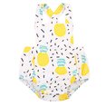 thumbnail image 1 of Infant Baby Girls Pineapple Back Crossed Cotton Sunsuit Romper (80/6-12 Months), 1 of 3