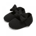 thumbnail image 1 of Infant Baby Girls Princess Bowknot Soft Sole Cloth Crib Shoes Sneaker 0-18M, 1 of 5