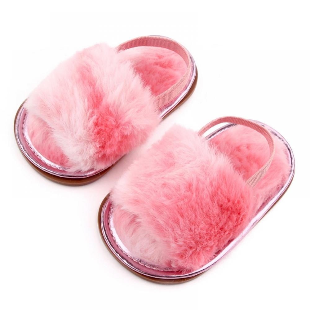 White Leather Elastic Ankle Baby Slipper Shoes