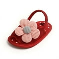 thumbnail image 1 of Infant Baby Girls Sandals Elastic Back Strap Flats Slippers Soft Toddles Princess Shoes, 1 of 8