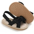 thumbnail image 1 of Infant Baby Girls Sandals Soft Sole T-Strap Toddler Flats First Walkers Summer Shoes, 1 of 7