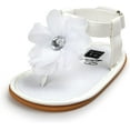 thumbnail image 1 of Infant Baby Girls Sandals Soft Sole T-Strap Toddler Flats First Walkers Summer Shoes, 1 of 7
