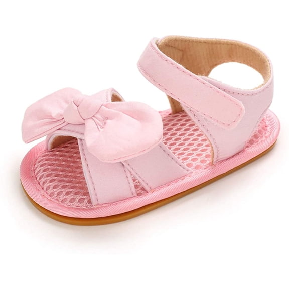 Infant Baby Girls Sandals Soft Sole T-Strap Toddler Flats First Walkers Summer Shoes