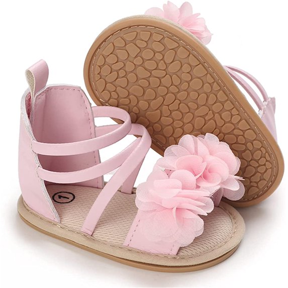 Infant Baby Girls Sandals Soft Sole T-Strap Toddler Flats First Walkers Summer Shoes