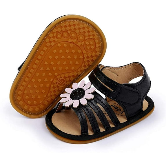 Infant Baby Girls Sandals Summer Crib PU Leather Bowknot Soft Anti-Slip Rubber Sole Toddler First Walkers Shoes