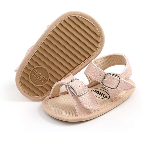 Infant Baby Girls Sandals Summer Crib PU Leather Bowknot Soft Anti-Slip Rubber Sole Toddler First Walkers Shoes