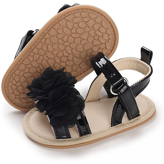 Infant Baby Girls Sandals Summer Crib PU Leather Bowknot Soft Anti-Slip Rubber Sole Toddler First Walkers Shoes