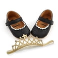 thumbnail image 1 of Infant Baby Girls Shoes Non-Slip Princess Dress Mary Jane Flats with Hairband Toddler First Walker Baby Sneaker Shoes, 1 of 3