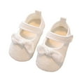thumbnail image 1 of Infant Baby Girls Shoes Non-Slip Soft Soled Lace Bowknot Flats, 1 of 9