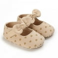 thumbnail image 1 of Infant Baby Girls Soft Sole Bowknot Princess Wedding Dress Flats Prewalker Newborn Light Baby Sneaker Crib Shoes, 1 of 5