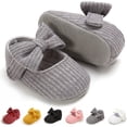 thumbnail image 1 of Infant Baby Girls Soft Sole Bowknot Princess Wedding Dress Mary Jane Flats Prewalker Newborn Light Baby Sneaker Shoes 0-18 Months, 1 of 7