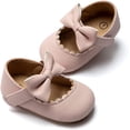 thumbnail image 1 of Infant Baby Girls Soft Sole Bowknot Princess Wedding Dress Mary Jane Flats Prewalker Newborn Light Baby Sneaker Shoes, 1 of 6